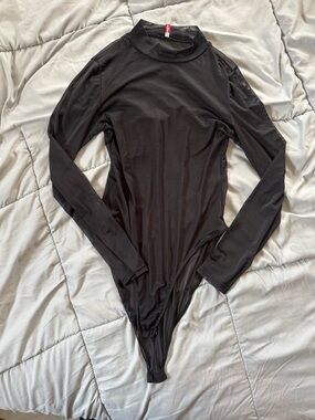 Black Long Sleeve Mock Neck Bodysuit
